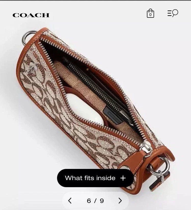 Crystal Coach - Coach Swinger 20 Crystal Bag Signature Jacquard CW568 NWT