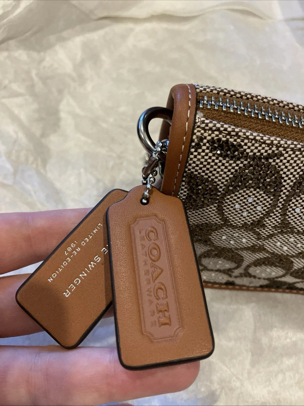 Crystal Coach - Coach Swinger 20 Crystal Bag Signature Jacquard CW568 NWT