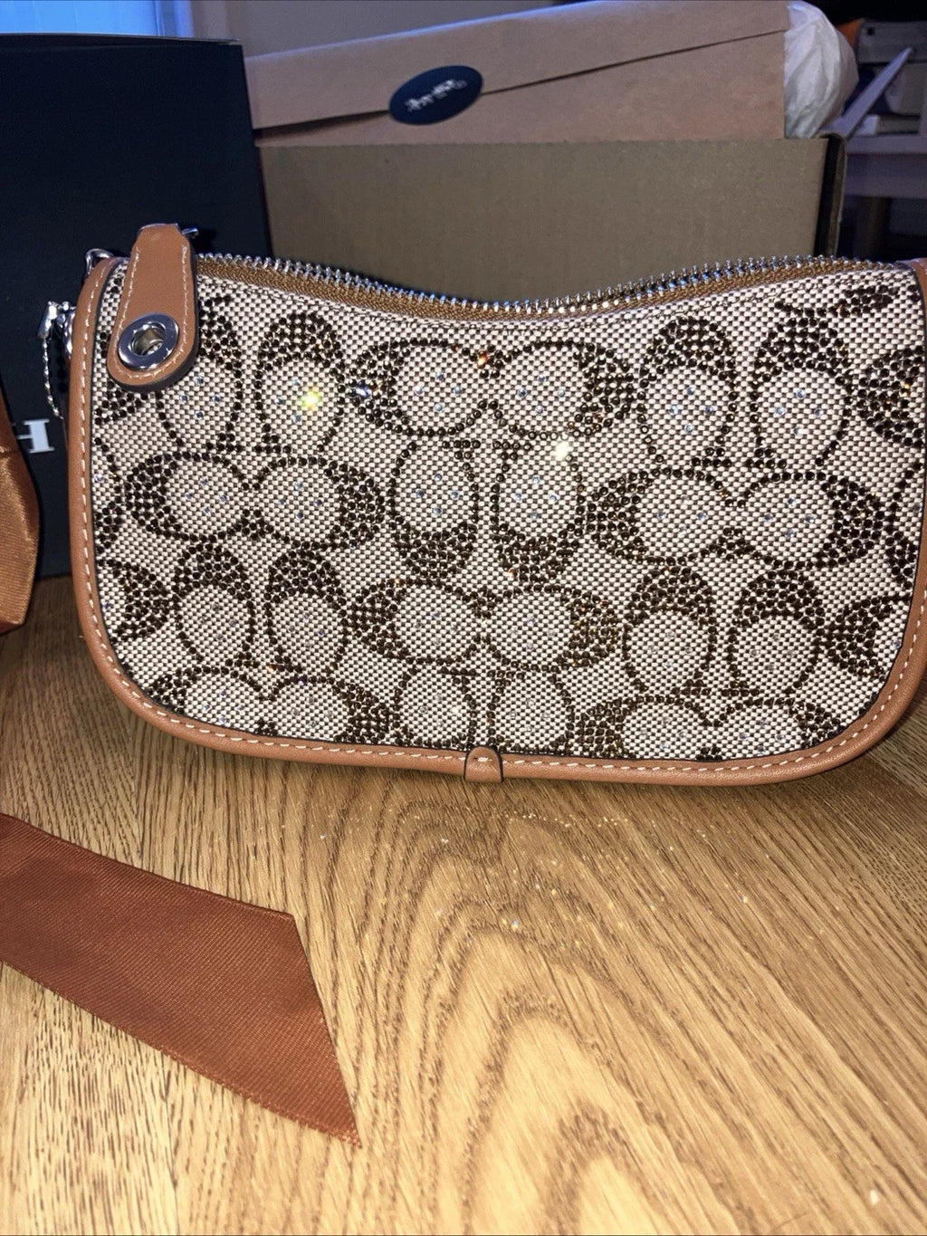 Crystal Coach - Coach Swinger 20 Crystal Bag Signature Jacquard CW568 NWT