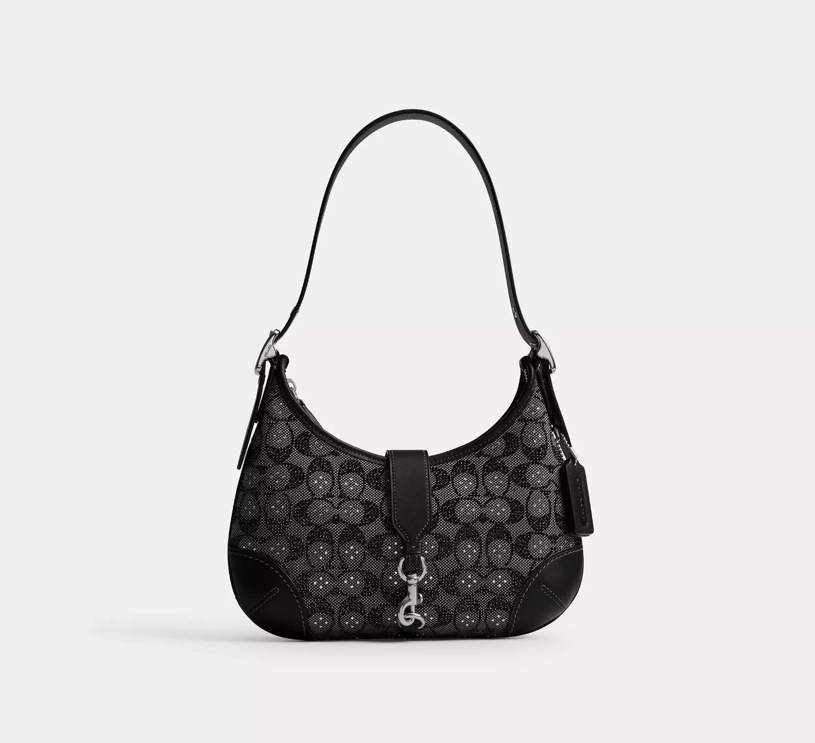 Coach Hampton Crystal Signature Jacquard Hobo Bag