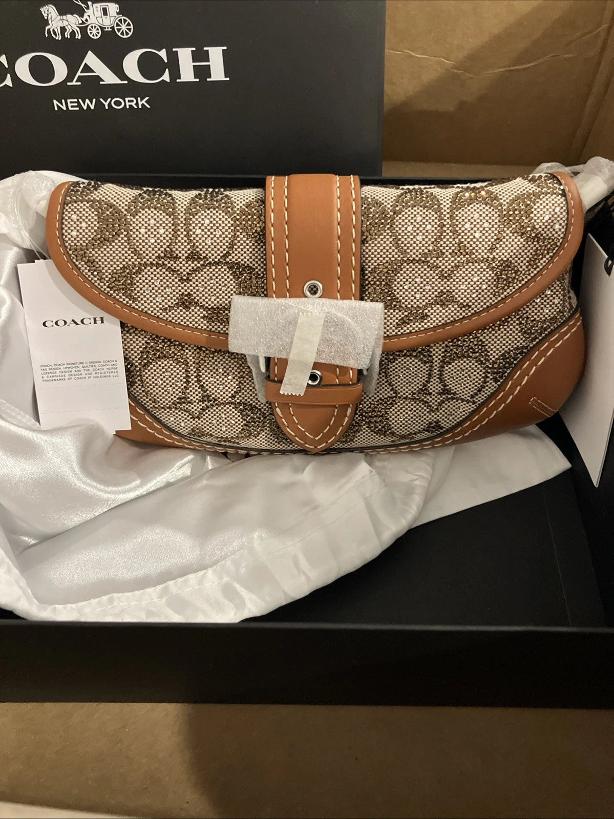 COACH Crystal Soho Bag 25 w Chain New In Box - Authentication Included CRYSTAL