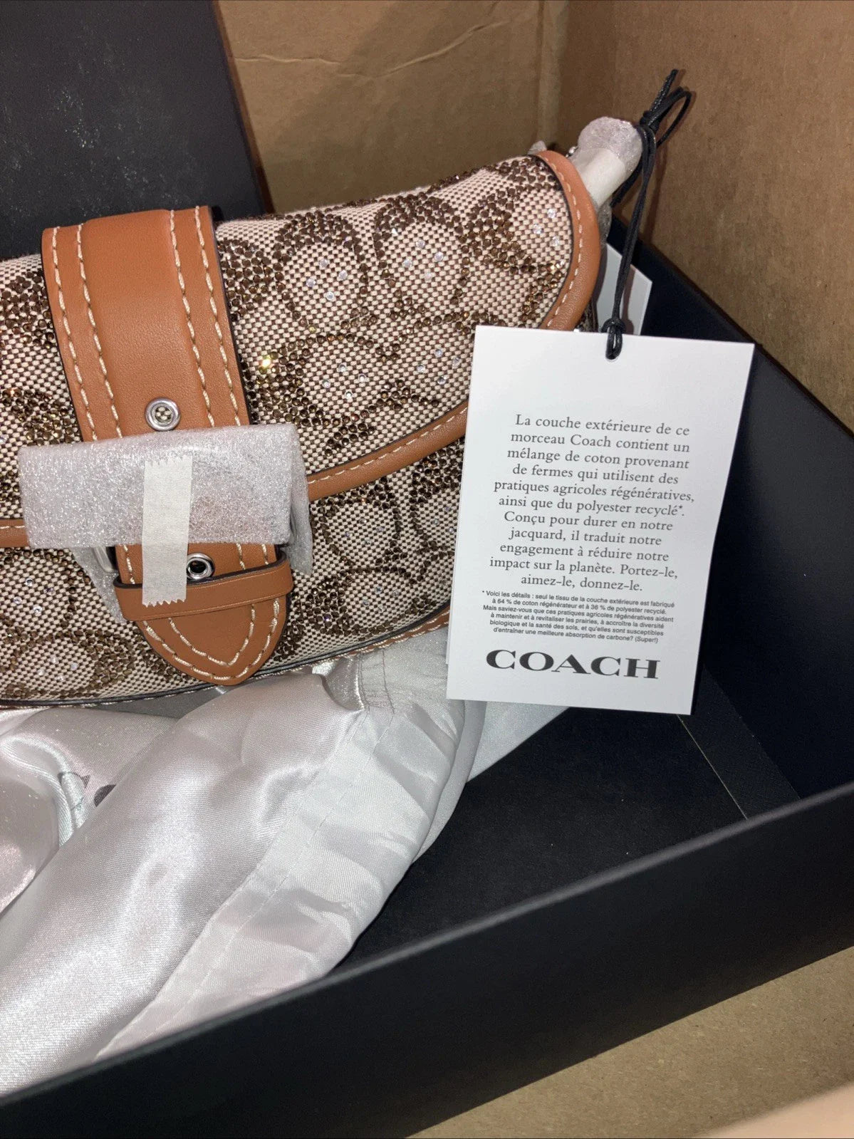 COACH Crystal Soho Bag 25 w Chain New In Box - Authentication Included CRYSTAL