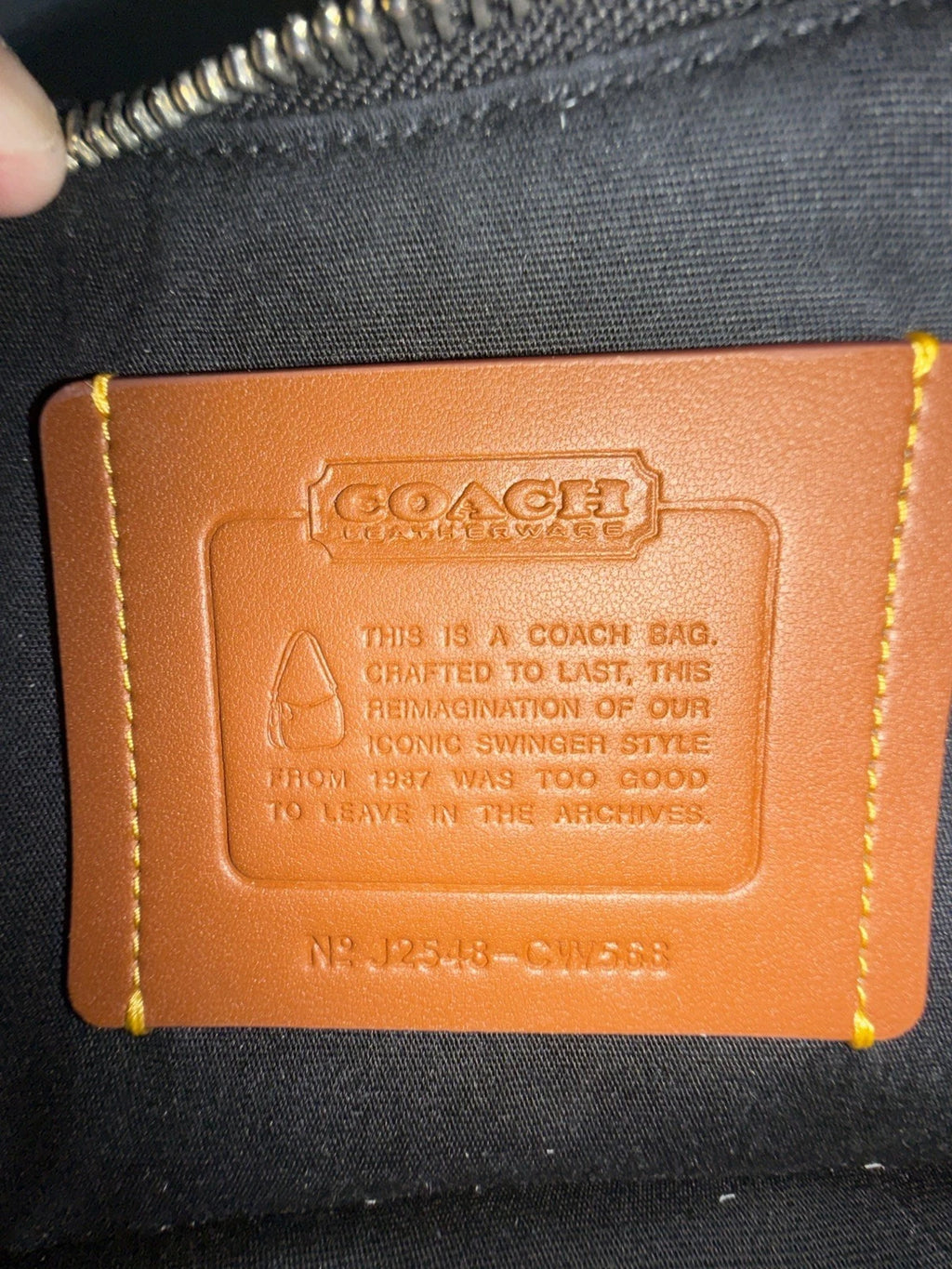 Coach crystal swinger bag. Black with silver hardware.