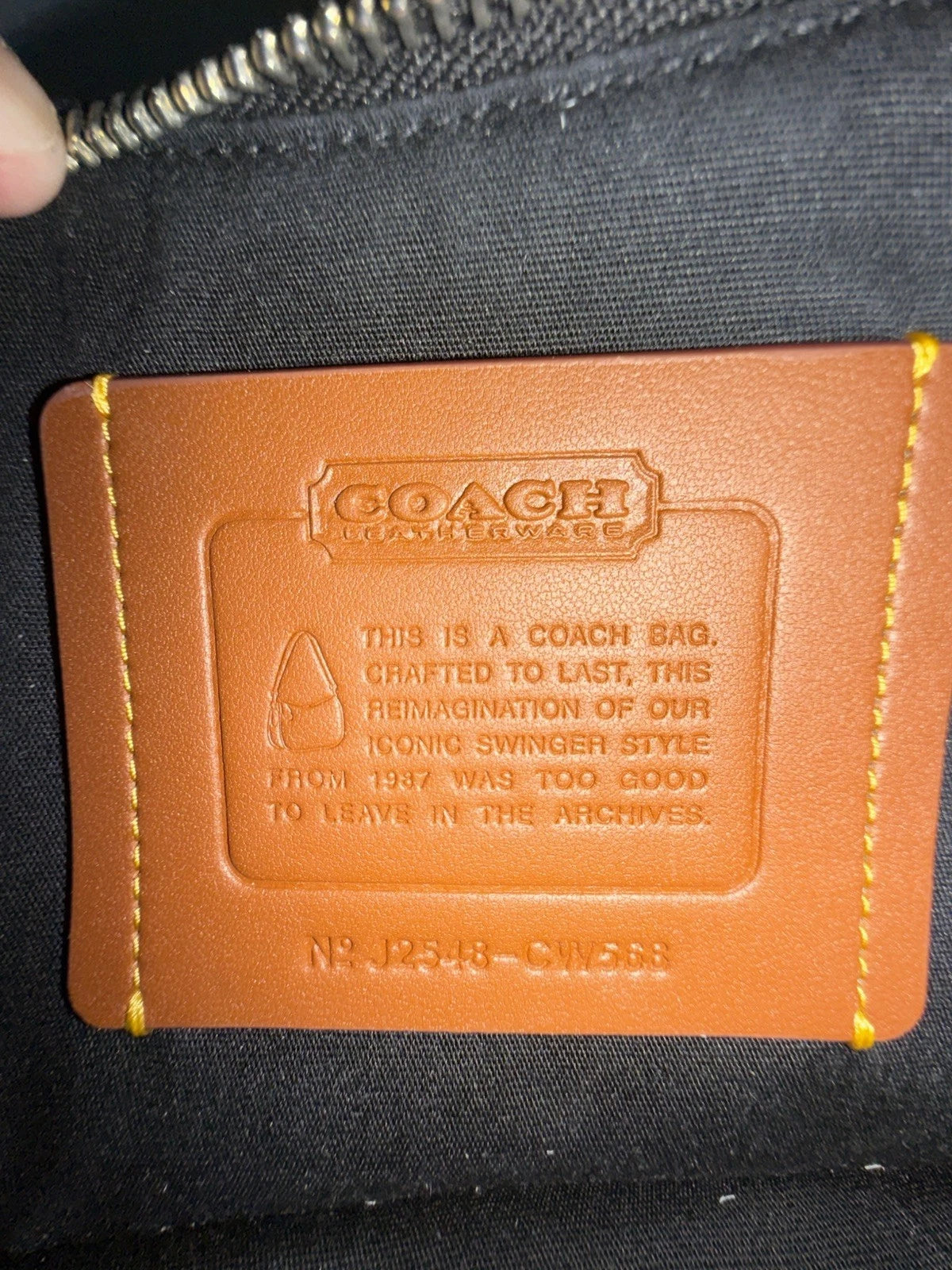 Coach crystal swinger bag. Black with silver hardware.