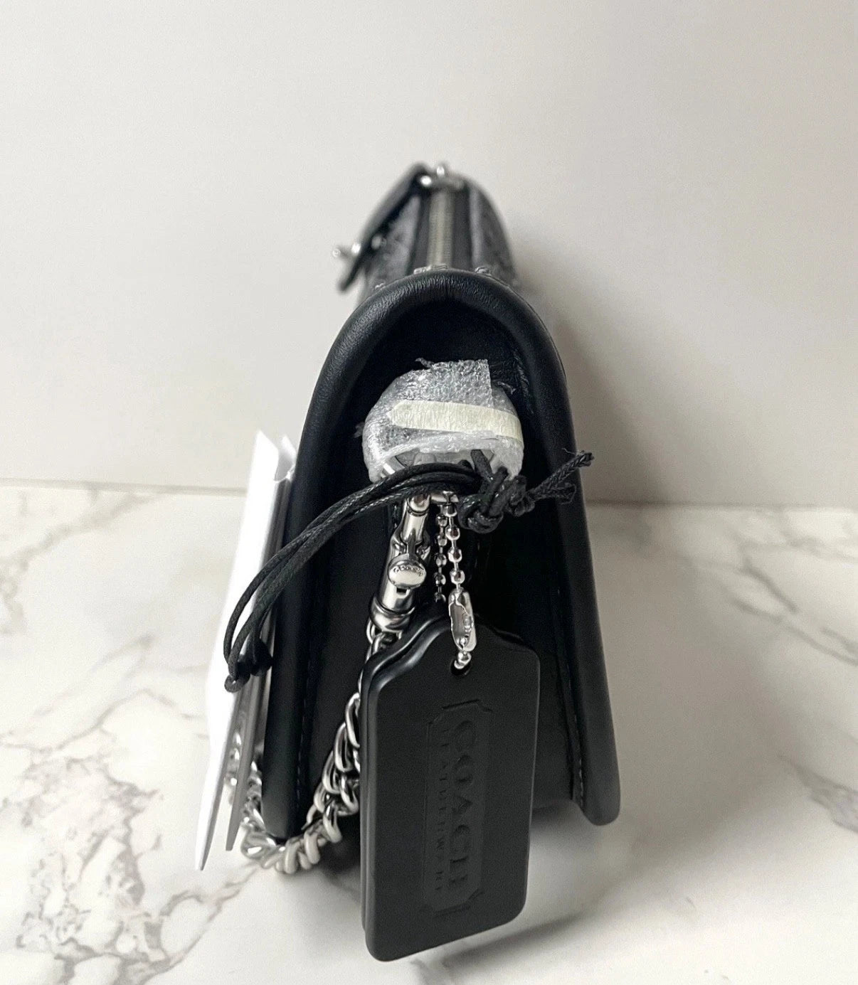 COACH Swinger 20 Crystal Signature Jacquard - Black