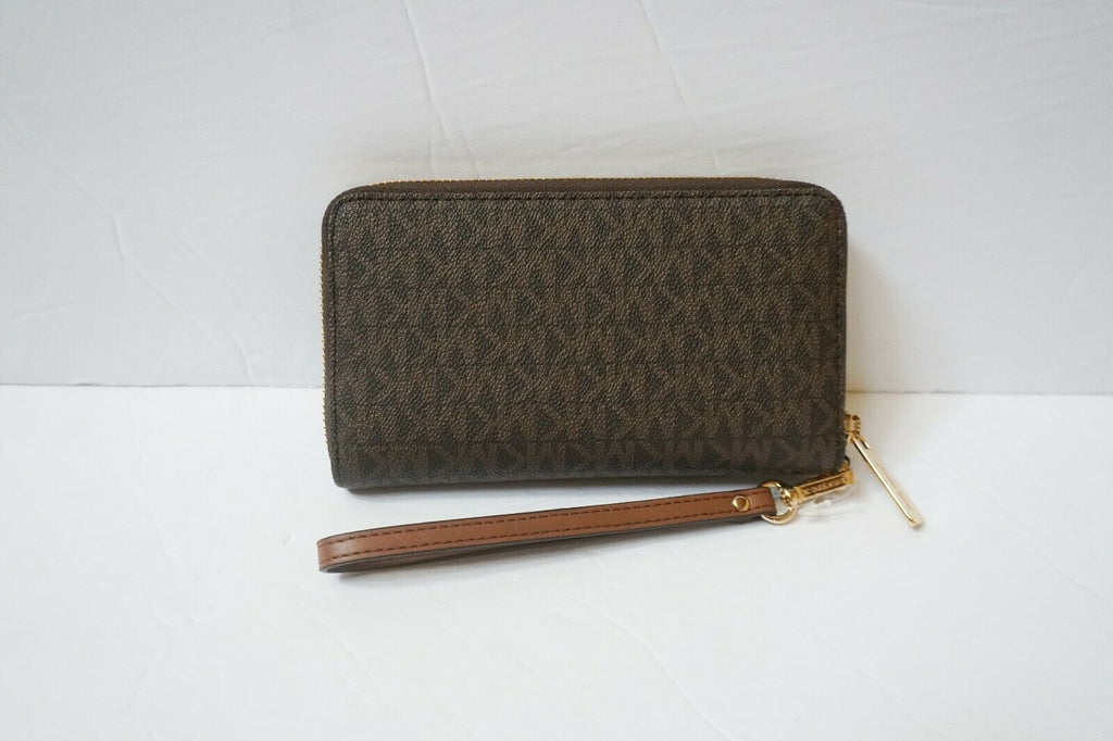Michael Kors Travel Large Flat MF Phone Case Wristlet Women Wallet