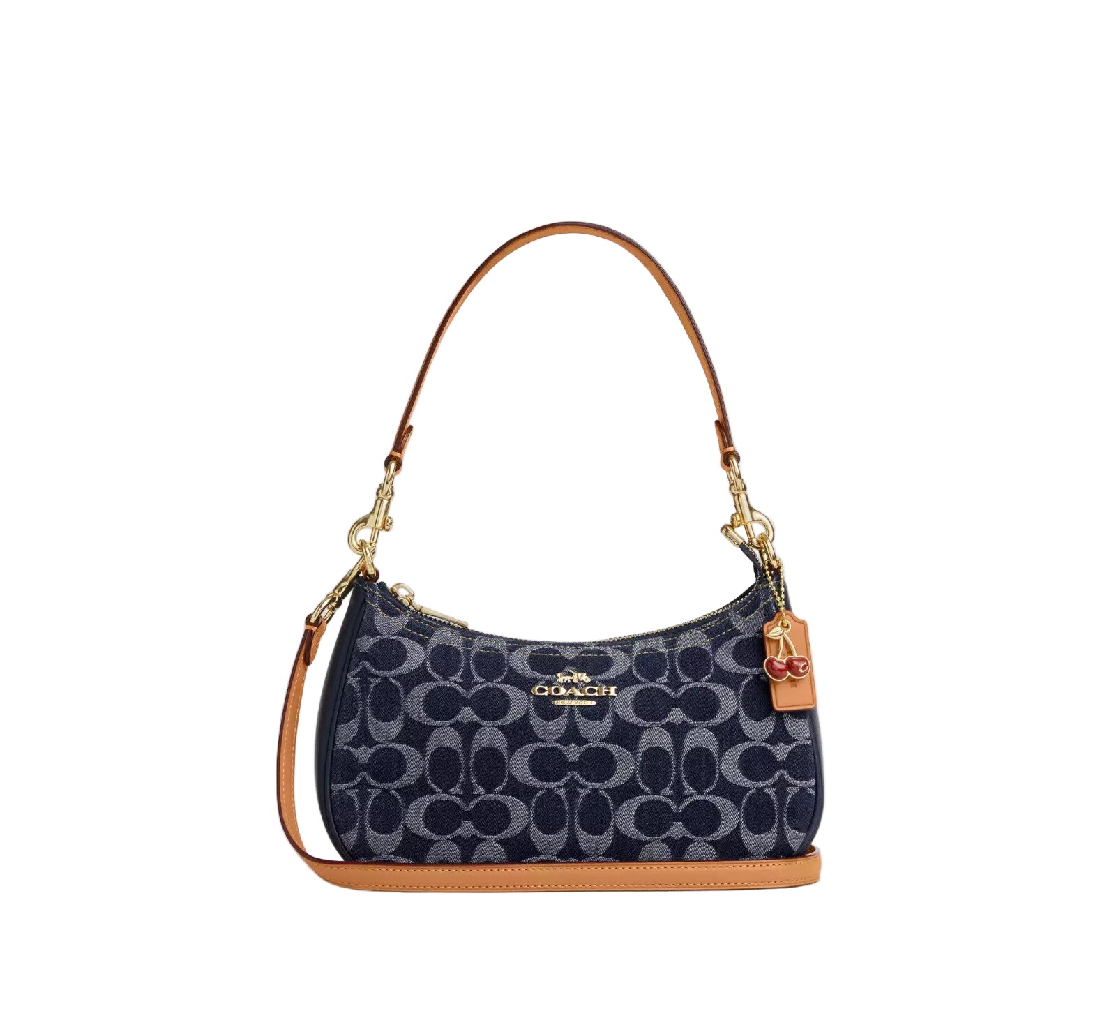 COACH Teri Shoulder Bag Signature Denim Denim/Natural CAF82 Outlet NEW