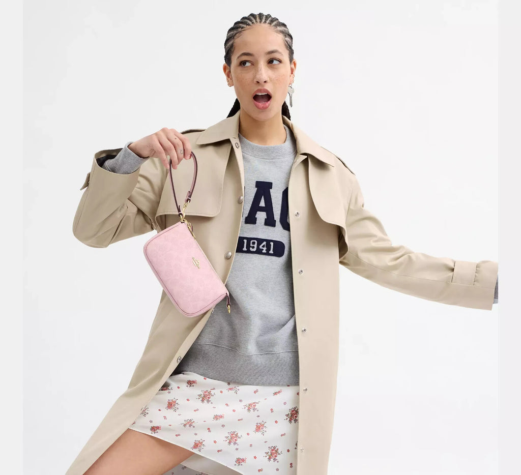 COACH Nolita 19 In Signature Canvas Powder Pink CW426 Outlet NEW
