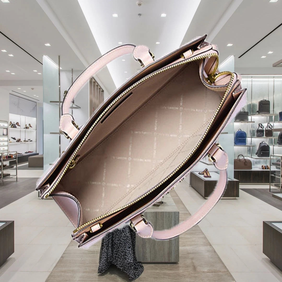 Sheila Medium Satchel Crossbody — Powder Blush