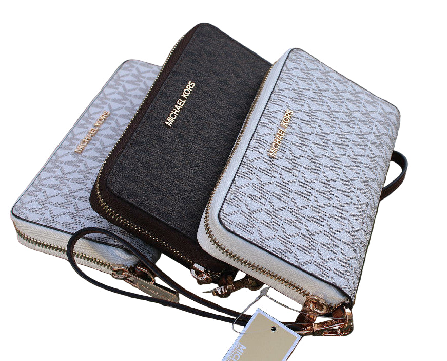 Michael Kors Travel Large Flat MF Phone Case Wristlet Women Wallet