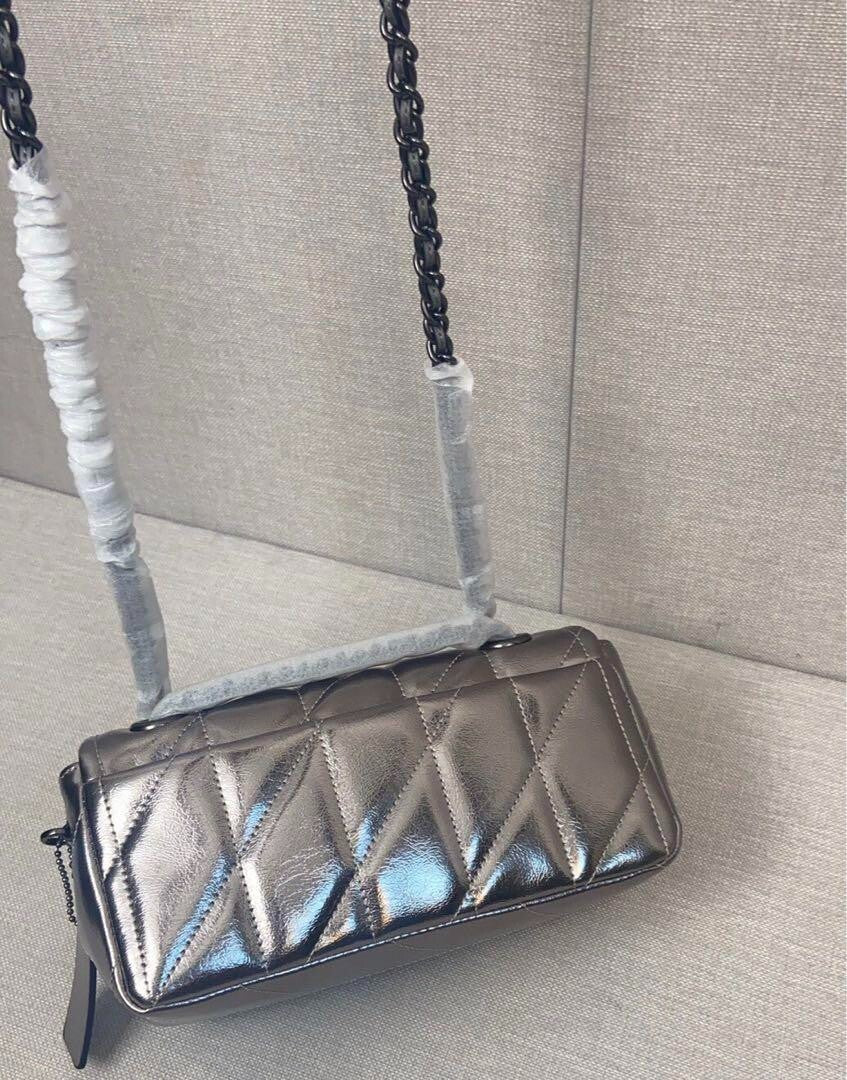 COACH  Tabby Shoulder Bag 20 With Quilting ANTHRANCITE CW596 Outlet NEW