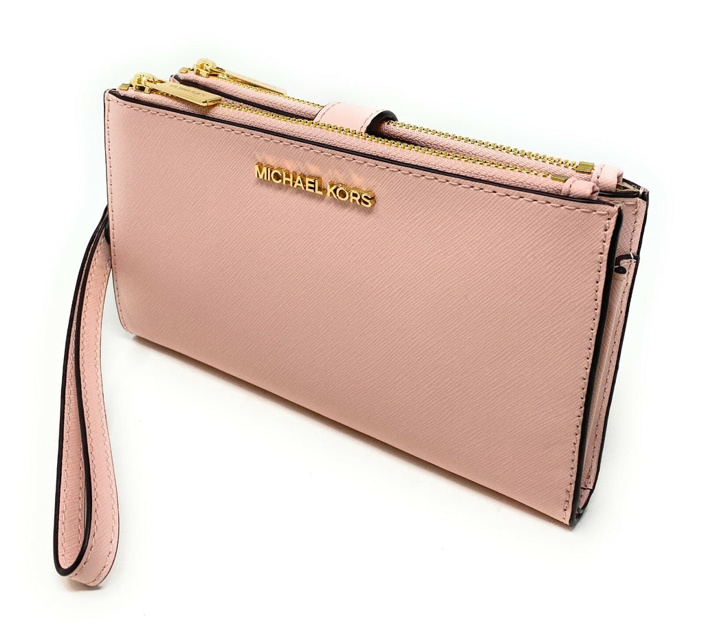 Michael Kors MK Jet Set Travel Double Zip Phone Wristlet Wallet