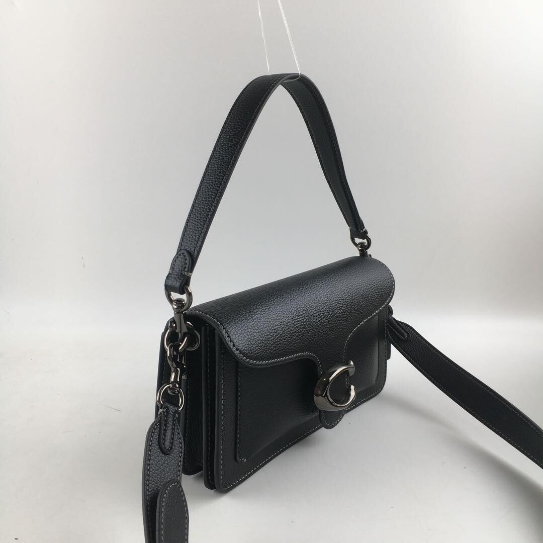 COACH CH857 Tabby Shoulder Bag 26 Pebble Leather Pebble Embossed Black Women
