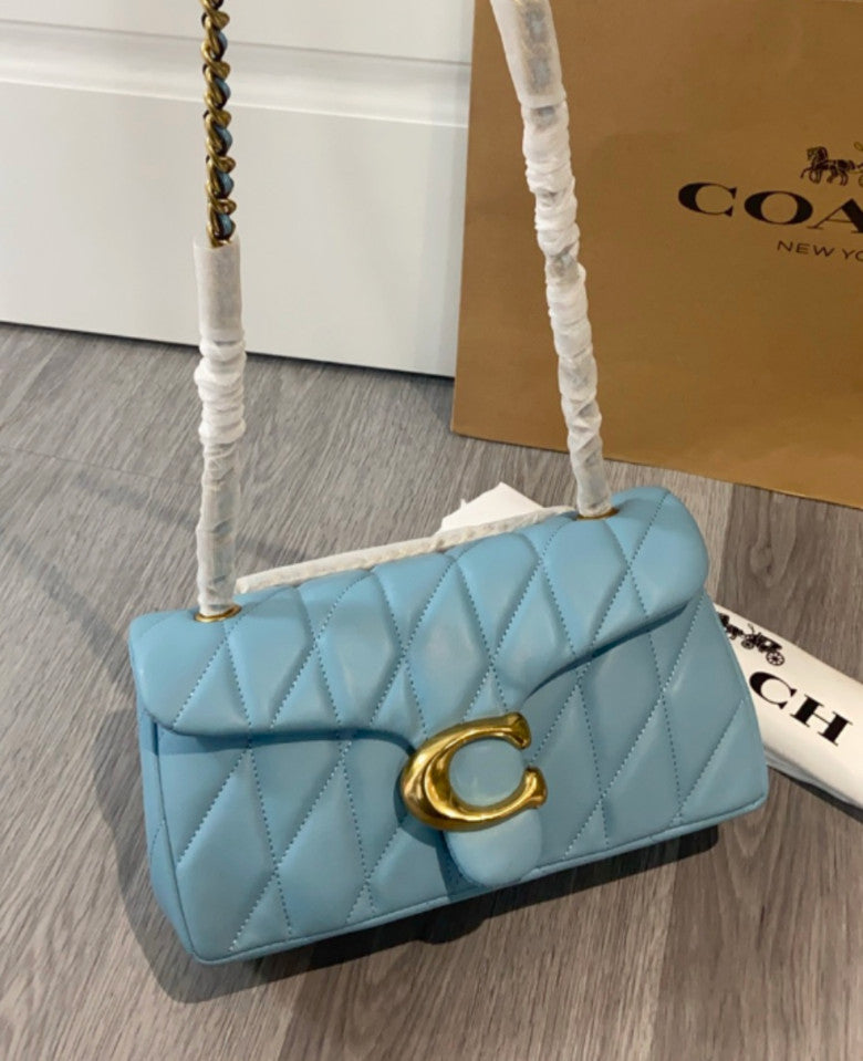 COACH Tabby Shoulder Bag 26 Quilted BlueBell CP150 Outlet NEW