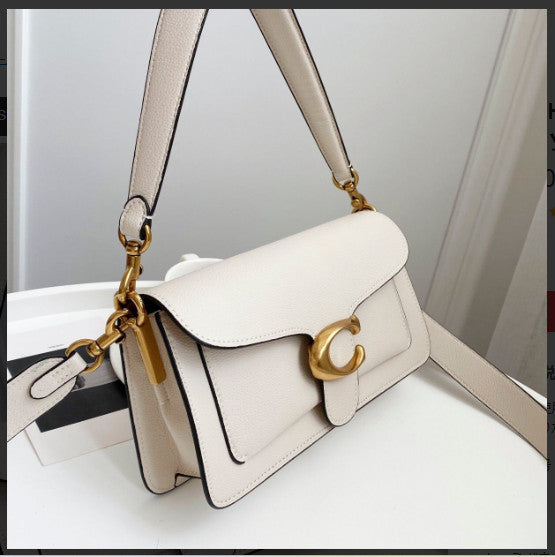 COACH 73995 Tabby Shoulder Bag 26 White Polished Pebble Leather 2 Way Outlet New