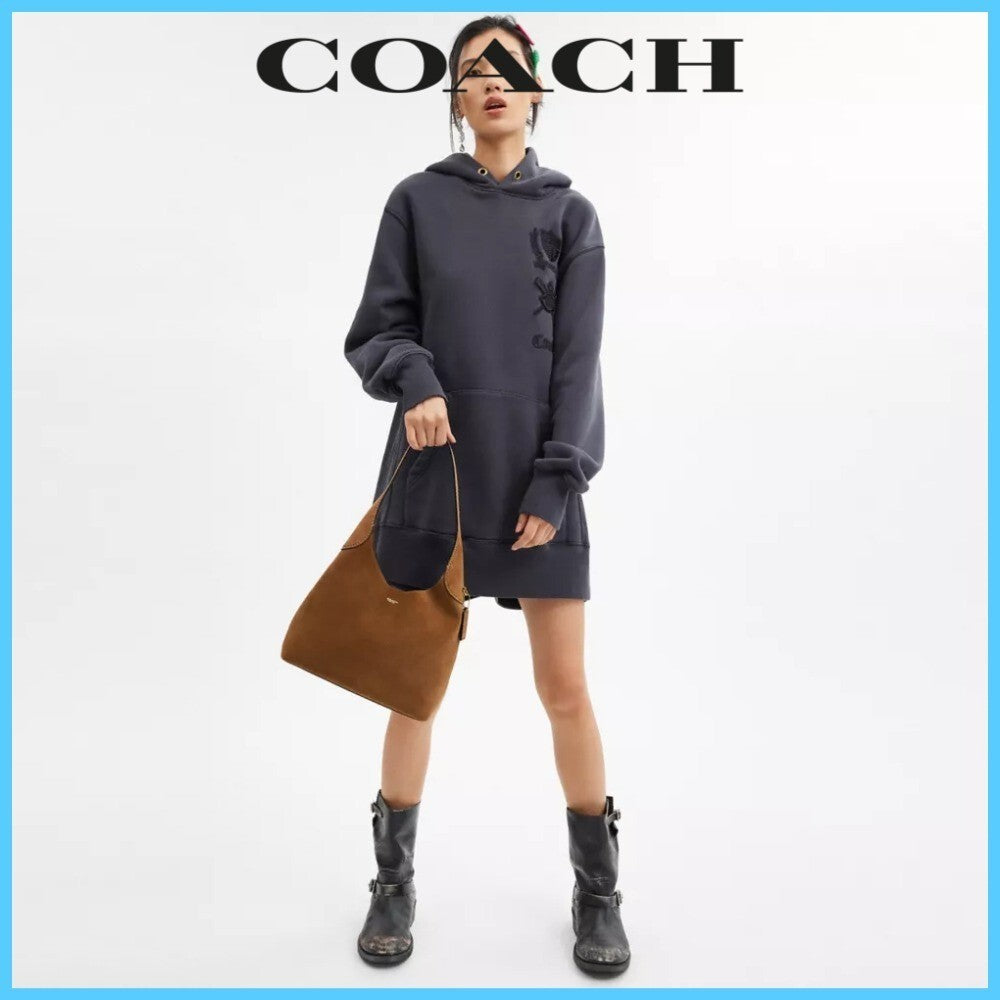 COACH Brooklyn Shoulder Bag 28 suede CW637 Siena Outlet New