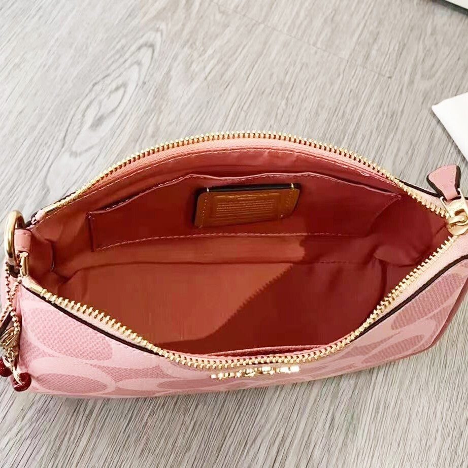 COACH Teri Shoulder Bag in Signature Canvas Pink CAL51 outlet New JPN