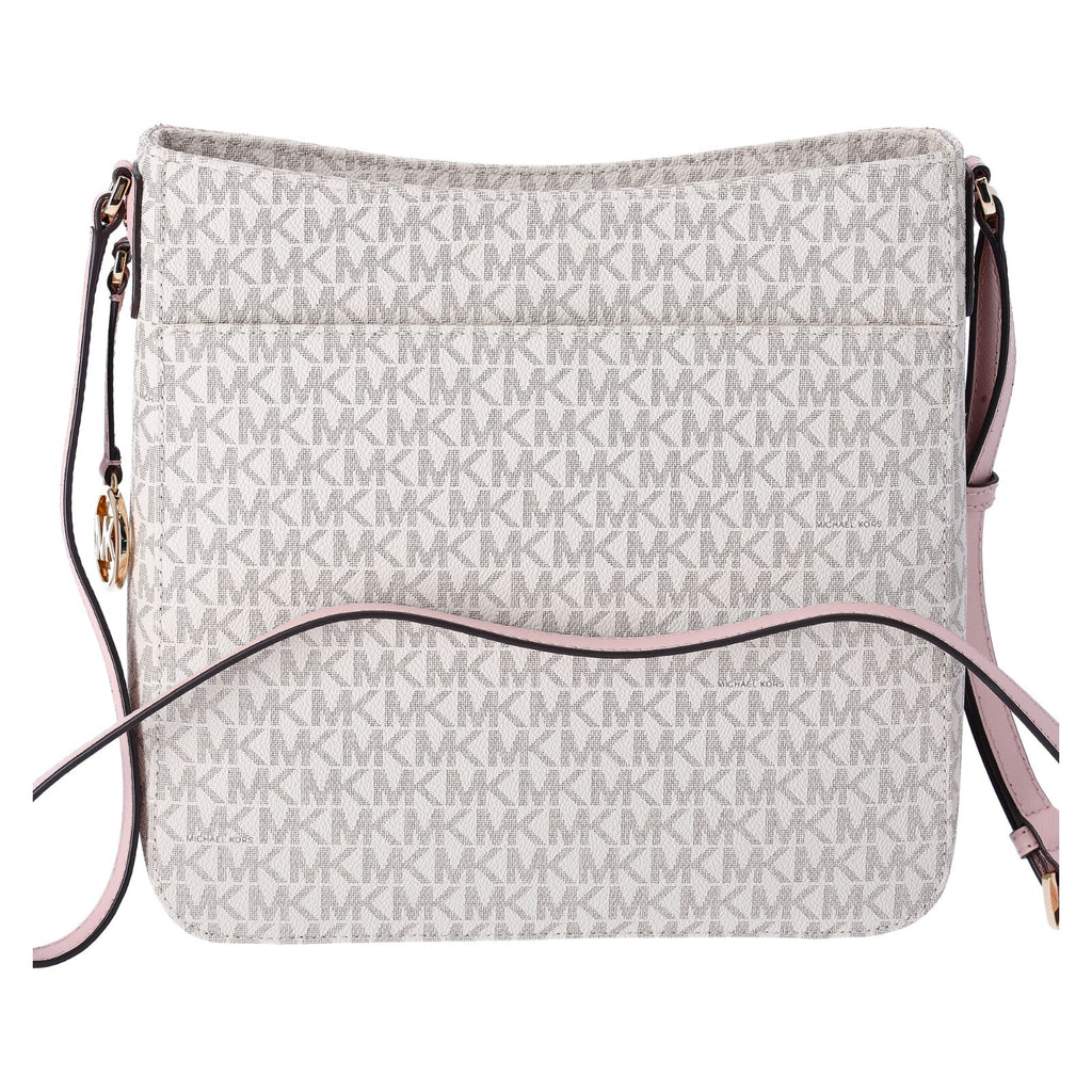 Michael Kors Jet Set Large Messenger Bag Crossbody MK Signature