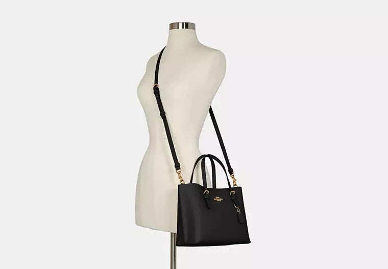 COACH Mollie Tote 25 Shoulder Bag C4084 Black True Red Outlet New