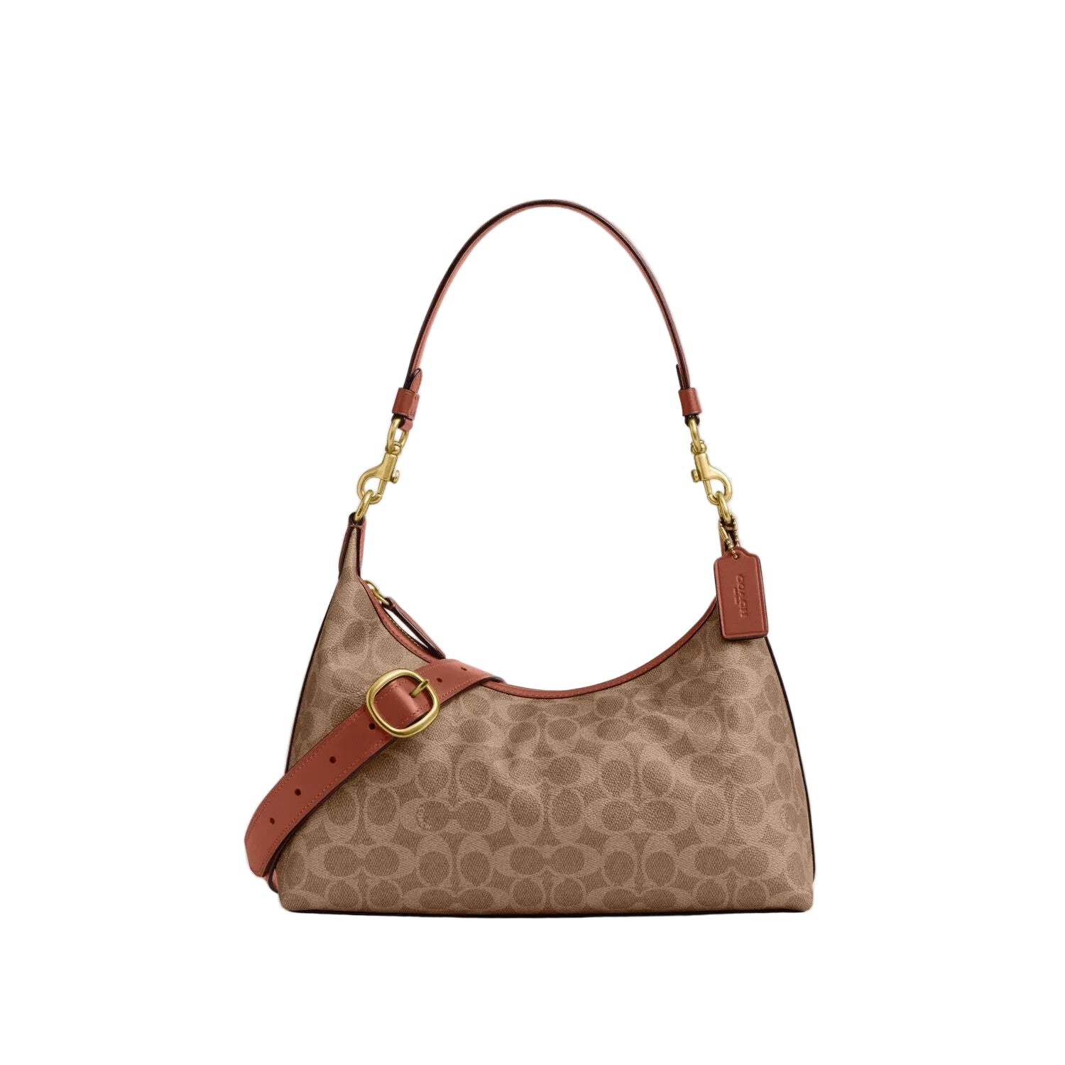COACH Juliet Shoulder Bag In Signature Canvas CAM23 Tan Brown Outlet NEW