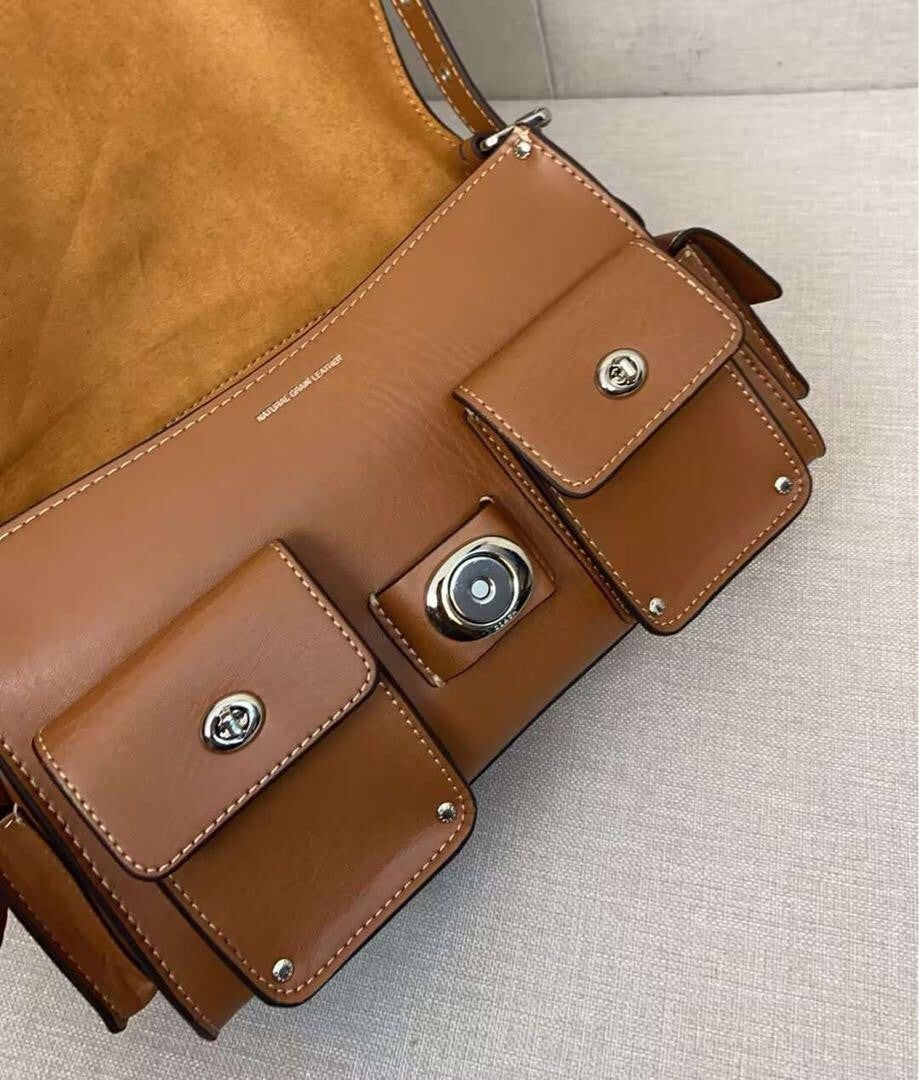 COACH Cargo Turnlock Soft Tabby Shoulder Bag CU124 Burnt Brown Outlet NEW