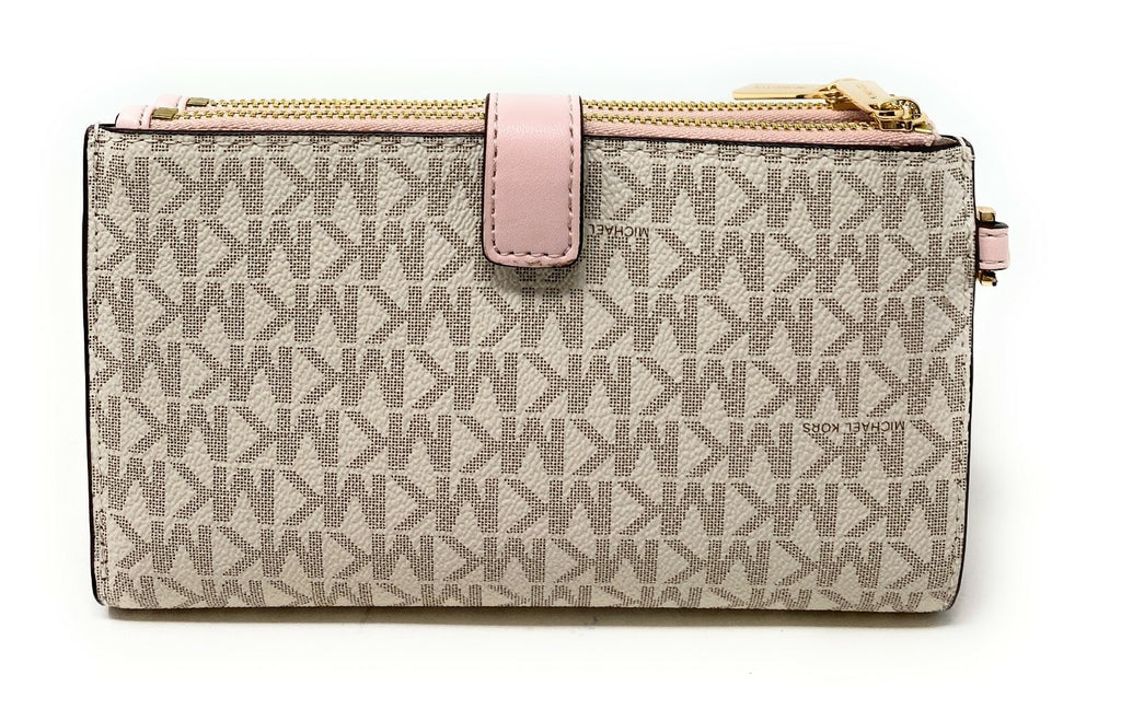 Michael Kors MK Jet Set Travel Double Zip Phone Wristlet Wallet
