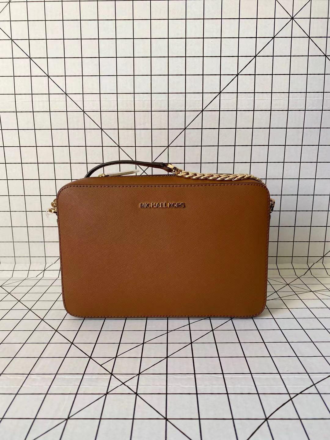Michael Kors Jet Set Large East West Crossbody Signature Leather Bag Handbag