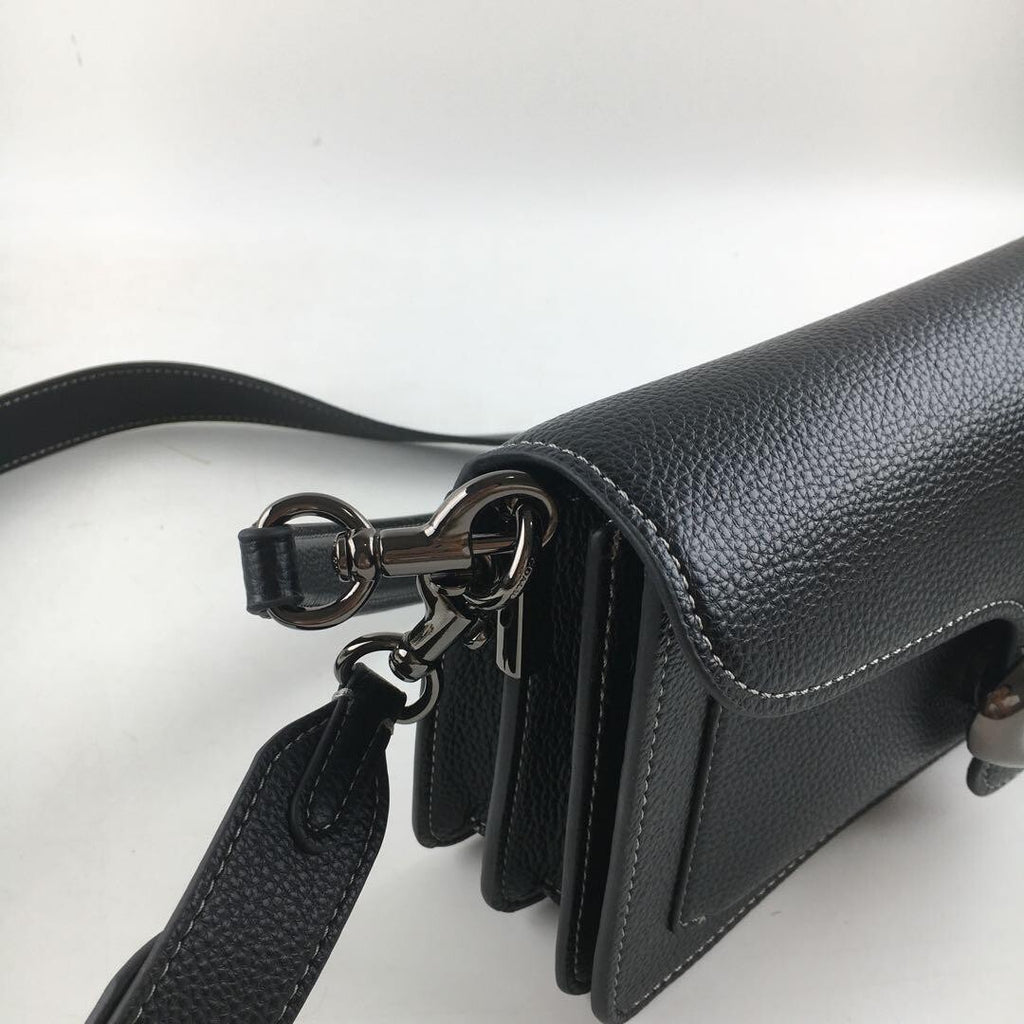 COACH CH857 Tabby Shoulder Bag 26 Pebble Leather Pebble Embossed Black Women