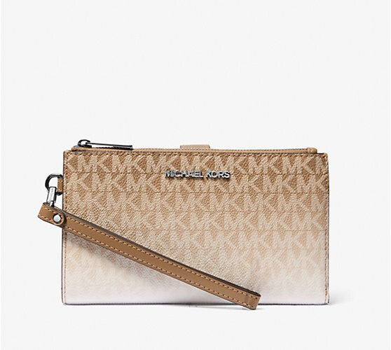 Michael Kors MK Jet Set Travel Double Zip Phone Wristlet Wallet