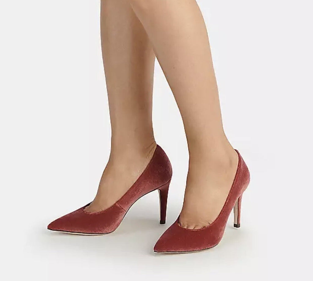 Coach Skyler Velvet Pump. Color Cherry Size 10B. NIB
