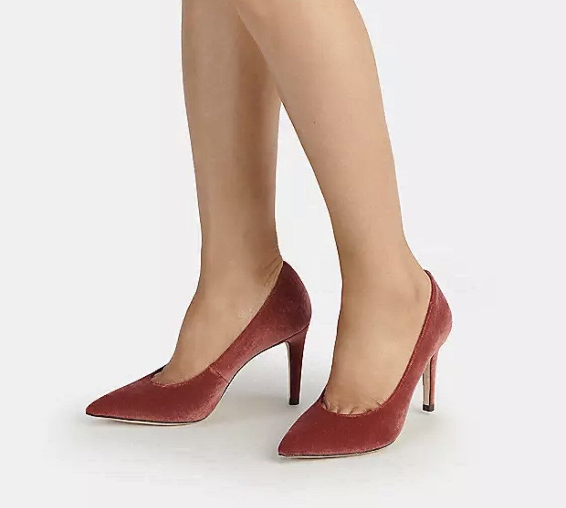 Coach Skyler Velvet Pump. Color Cherry Size 10B. NIB