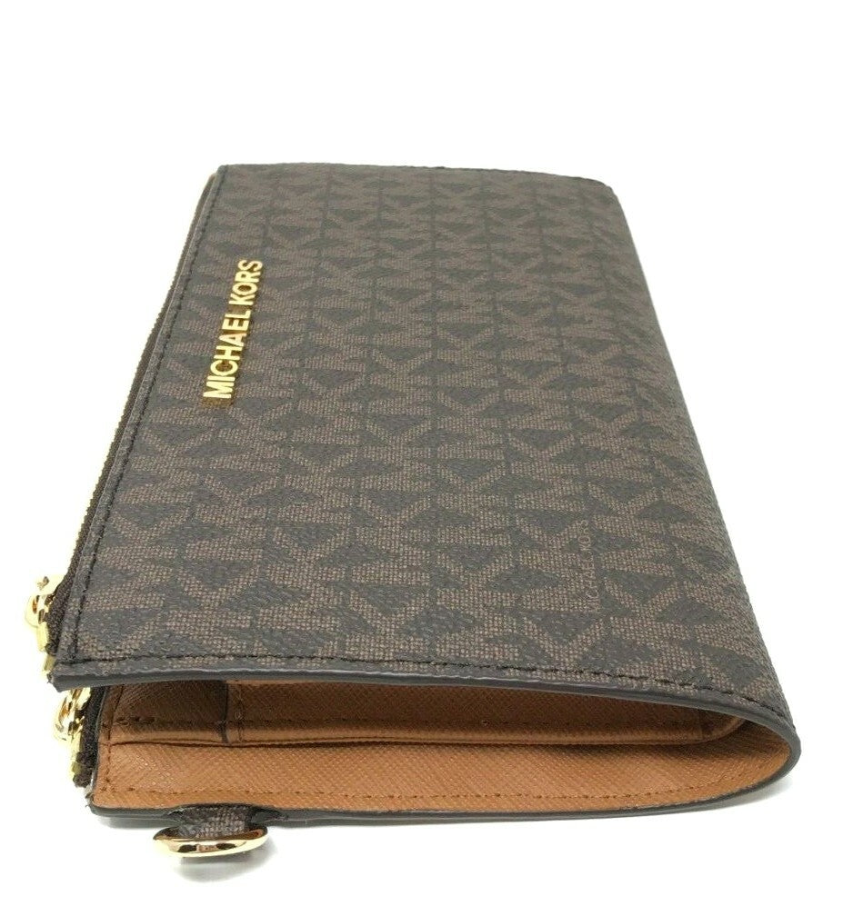 Michael Kors MK Jet Set Travel Double Zip Phone Wristlet Wallet