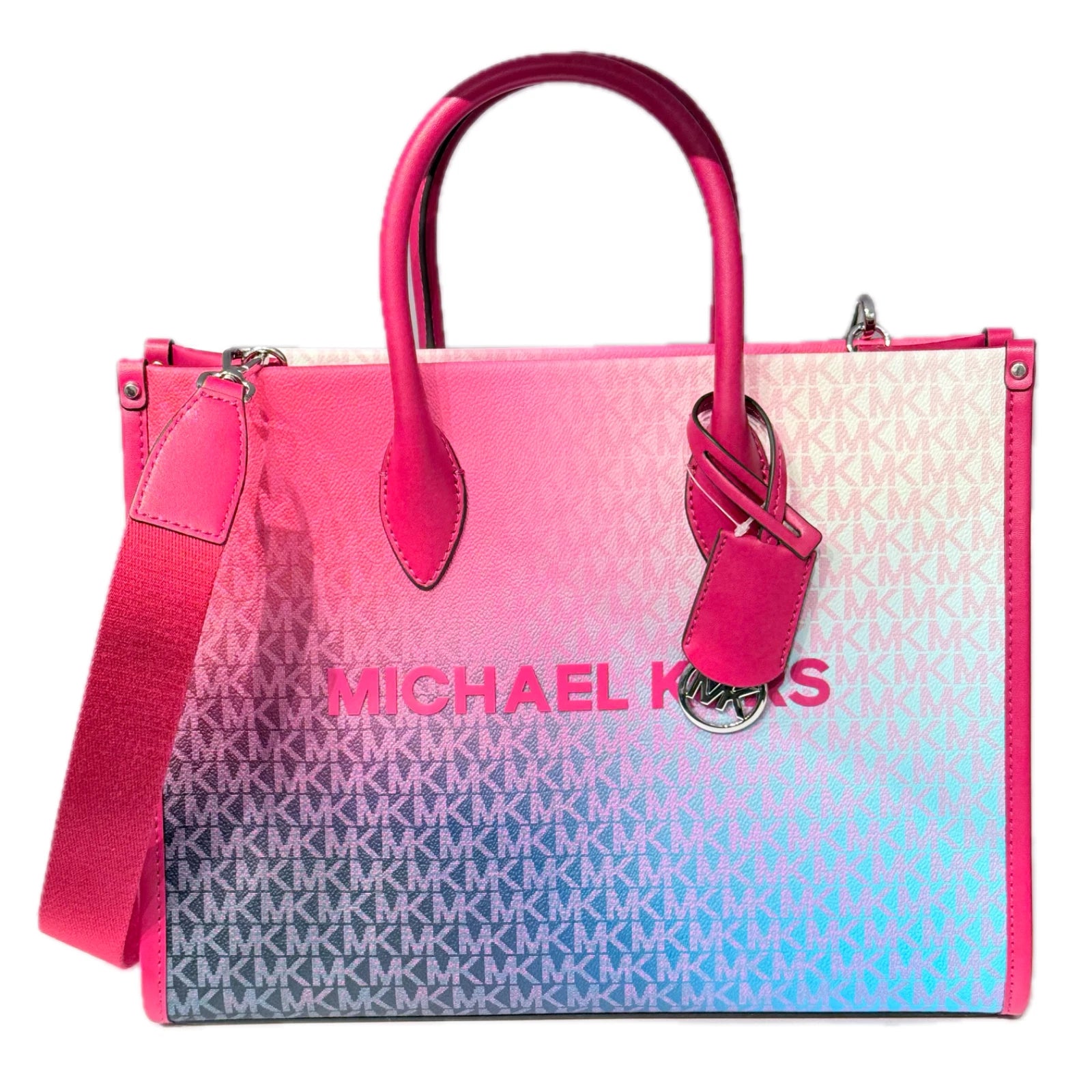 Mirella Medium Ombre Tote — Dark Raspberry
