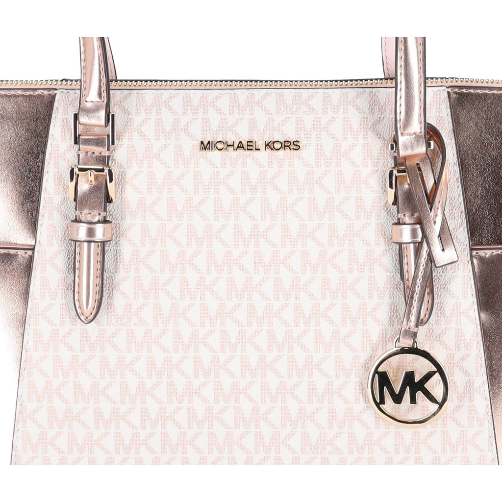 Michael Kors Charlotte Top Zip Tote MK Signature Shoulder Bag
