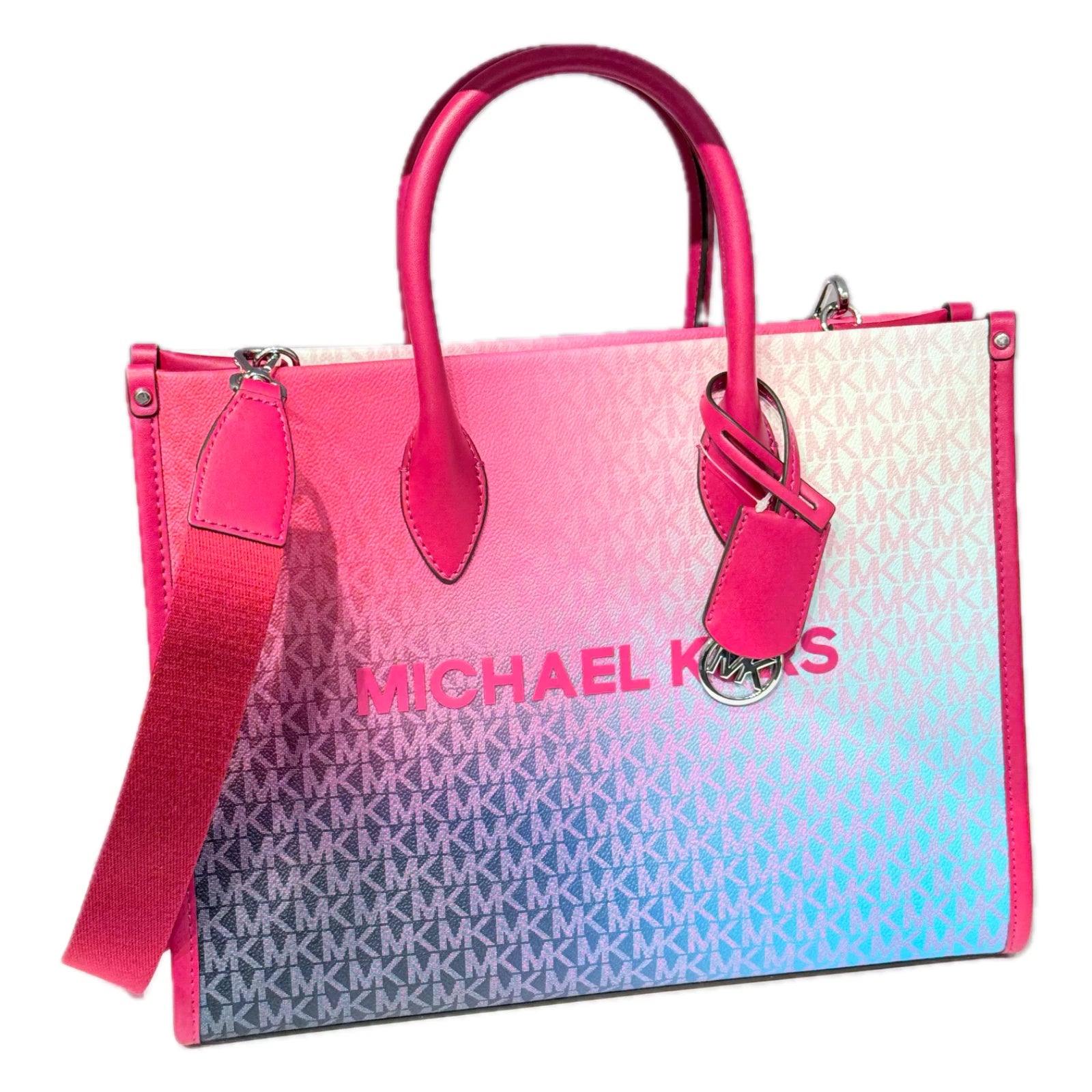 Mirella Medium Ombre Tote — Dark Raspberry