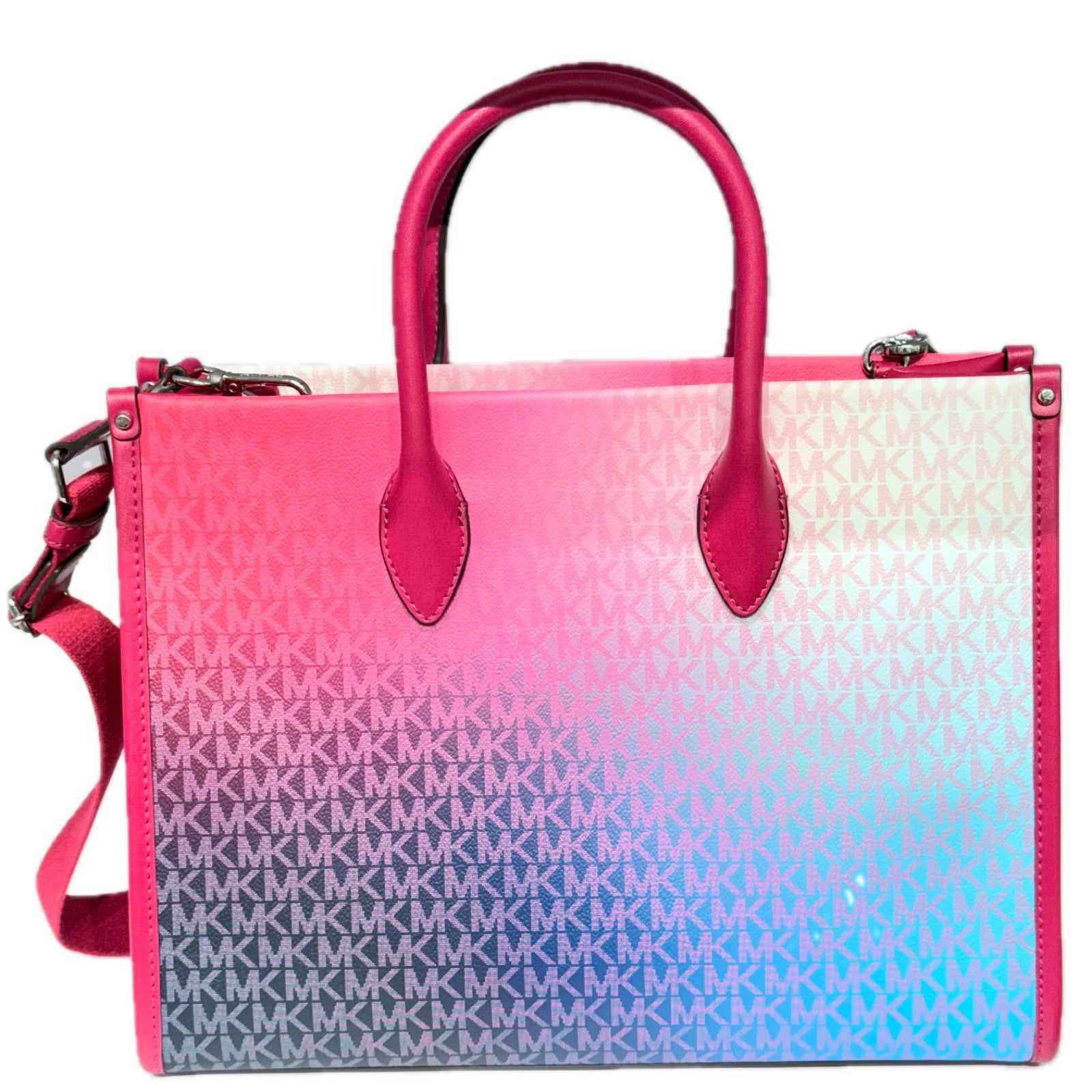 Mirella Medium Ombre Tote — Dark Raspberry