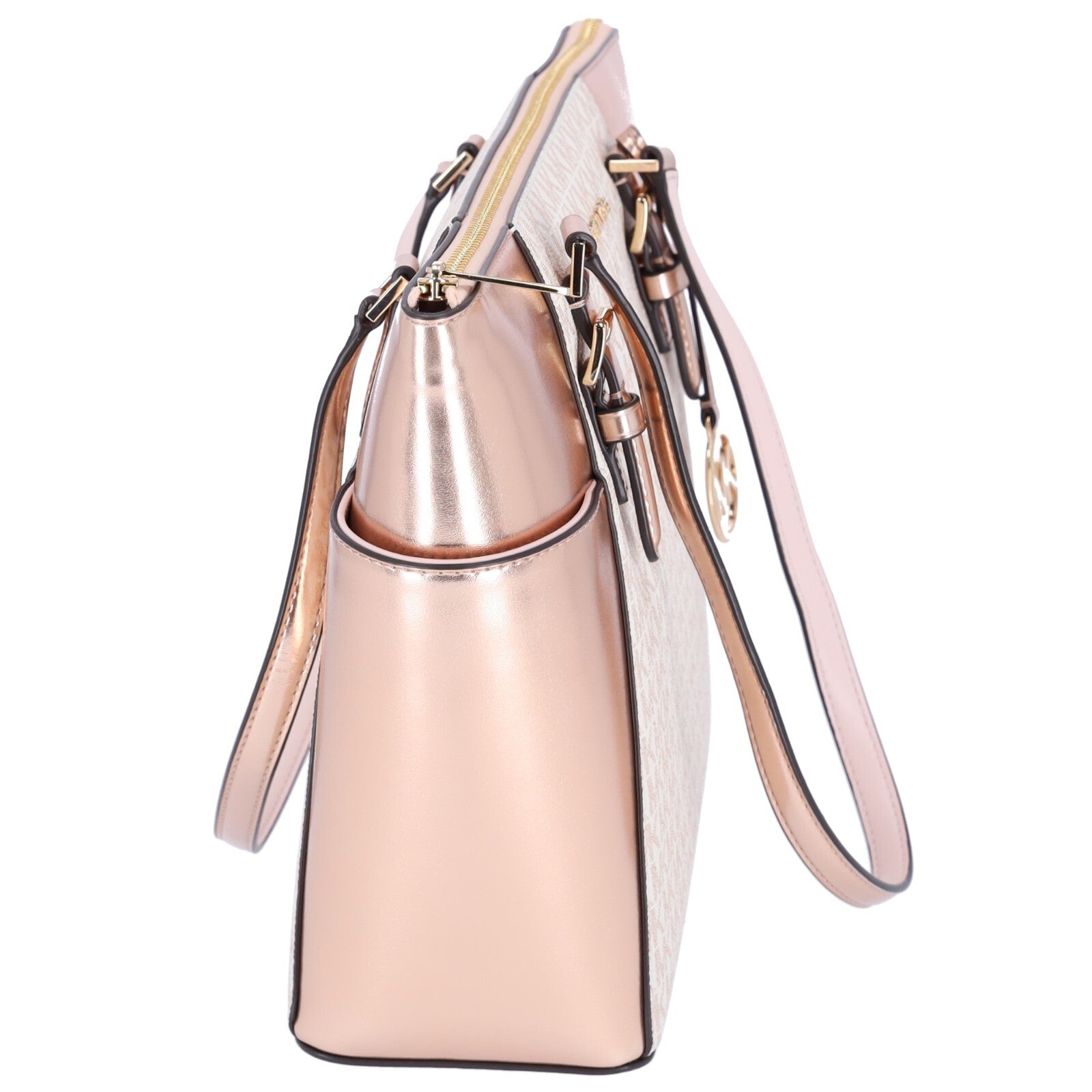 Michael Kors Charlotte Top Zip Tote MK Signature Shoulder Bag