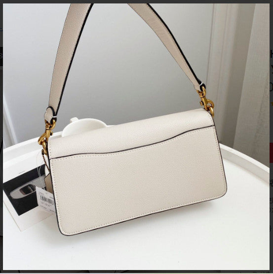 COACH 73995 Tabby Shoulder Bag 26 White Polished Pebble Leather 2 Way Outlet New