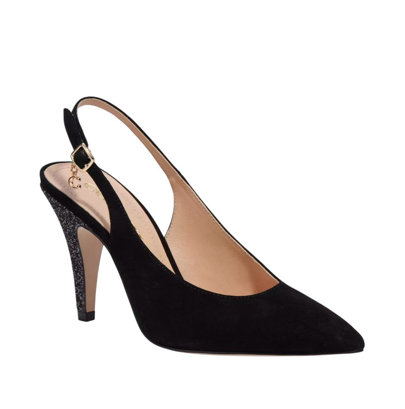 NIB Coach Black Sutton Slingback Pump With Recycled Glitter 9