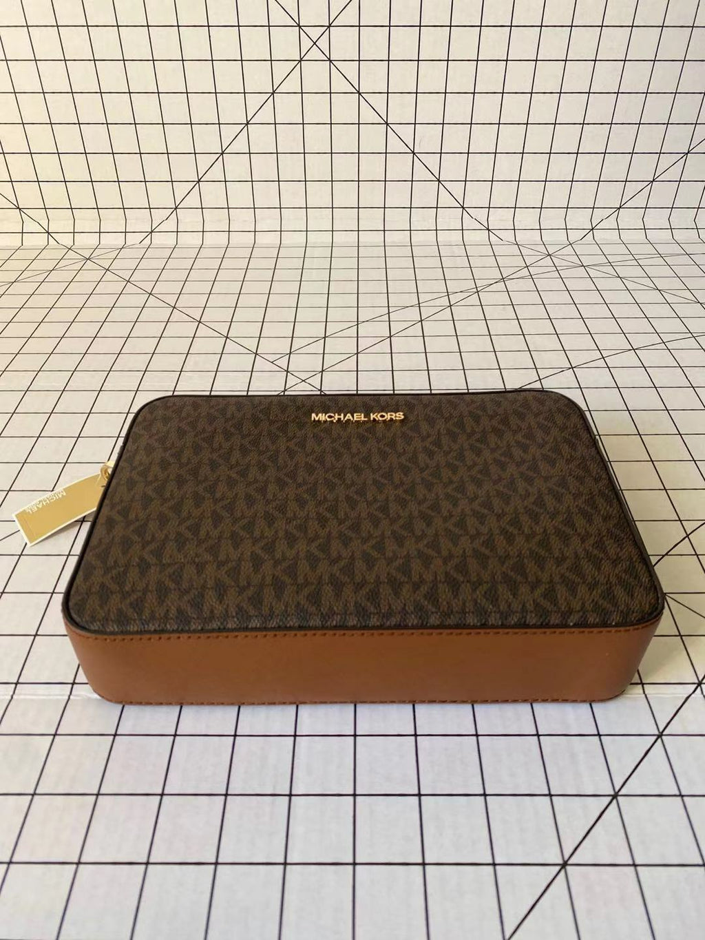 Michael Kors Jet Set Large East West Crossbody Signature Leather Bag Handbag