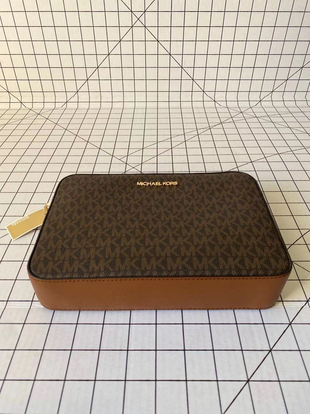 Michael Kors Jet Set Large East West Crossbody Signature Leather Bag Handbag