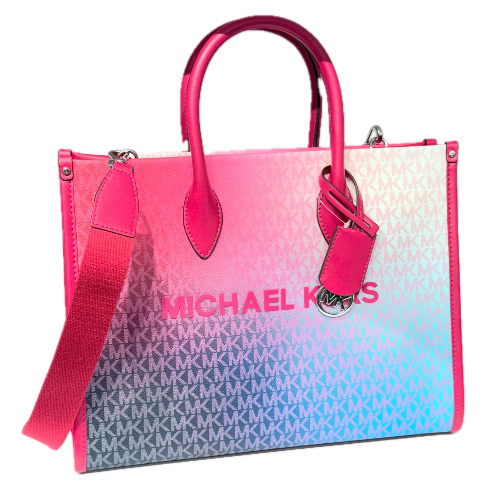Mirella Medium Ombre Tote — Dark Raspberry