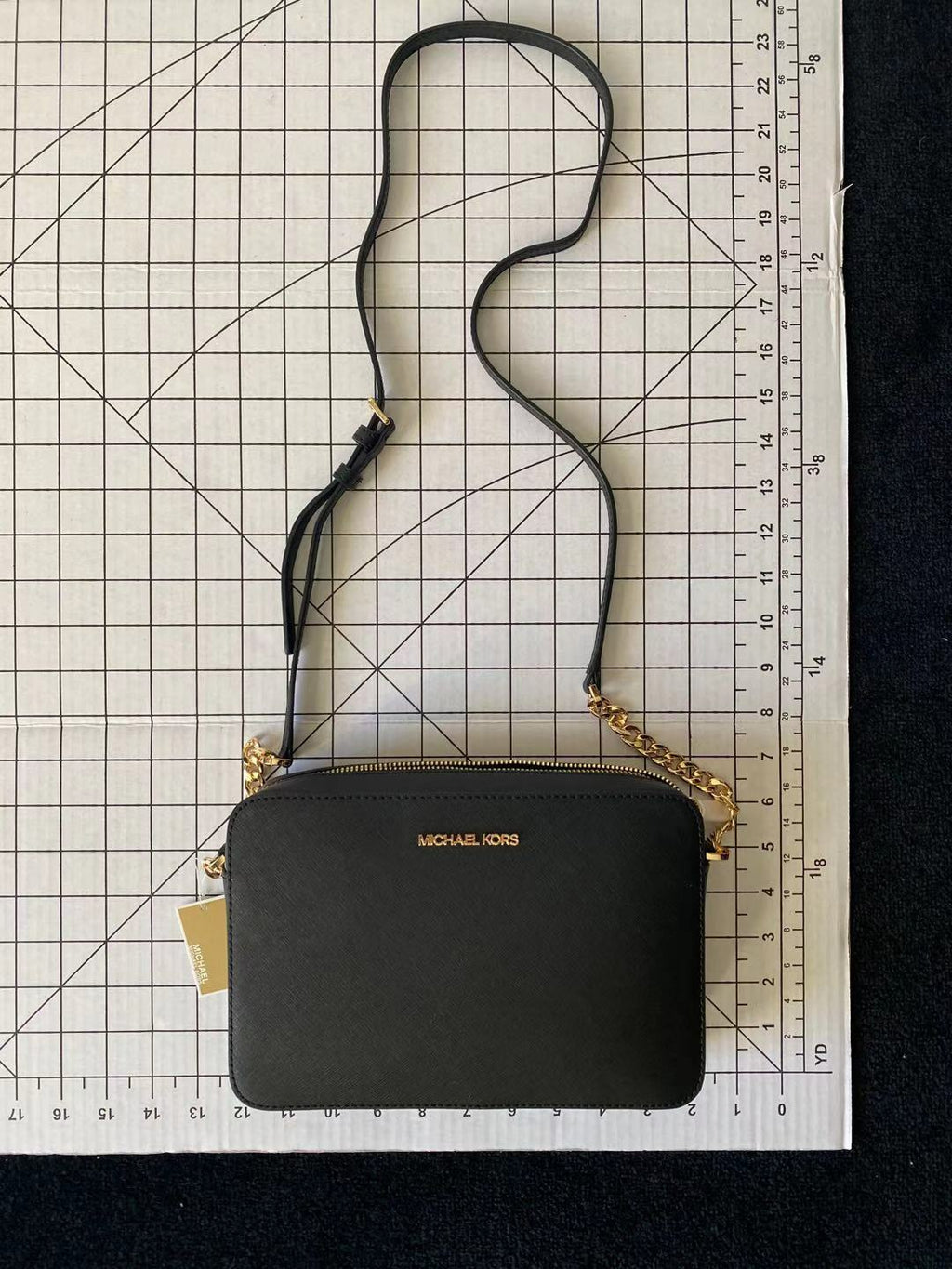 Michael Kors Jet Set Large East West Crossbody Signature Leather Bag Handbag