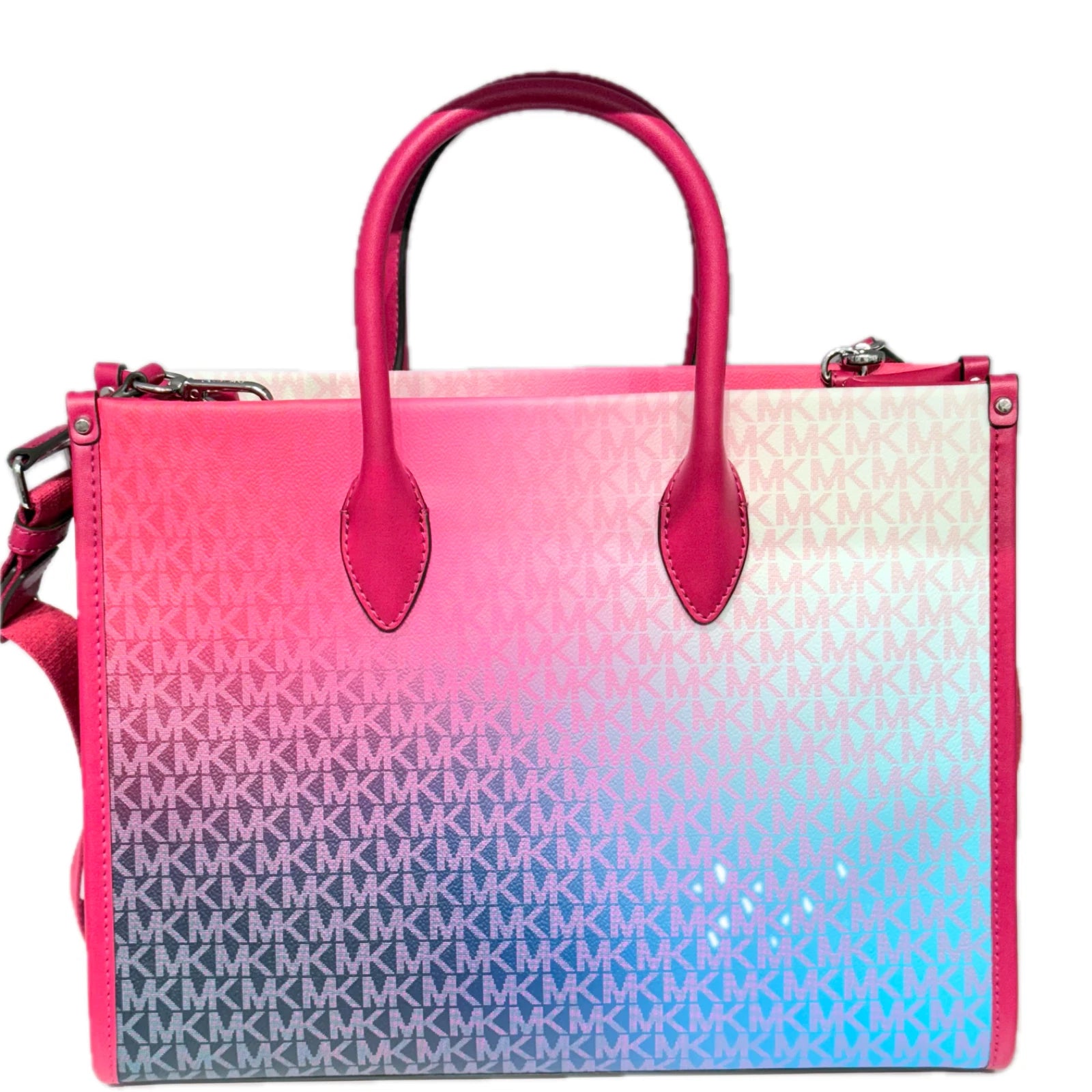 Mirella Medium Ombre Tote — Dark Raspberry