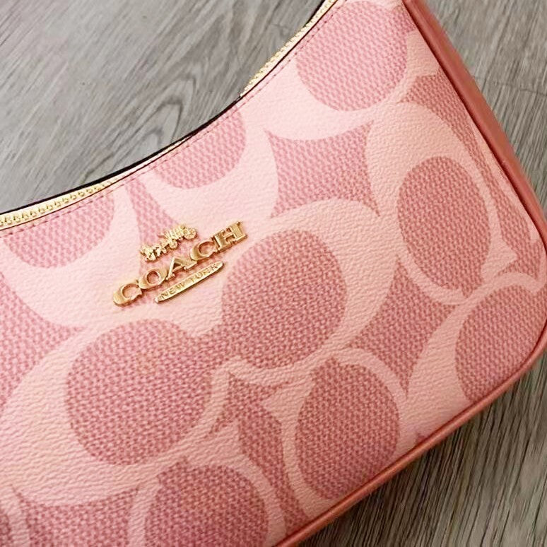 COACH Teri Shoulder Bag in Signature Canvas Pink CAL51 outlet New JPN