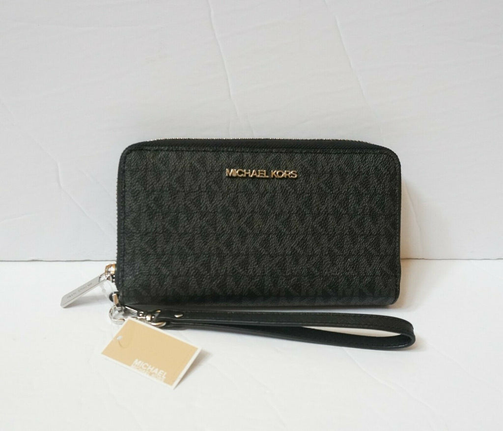 Michael Kors Travel Large Flat MF Phone Case Wristlet Women Wallet