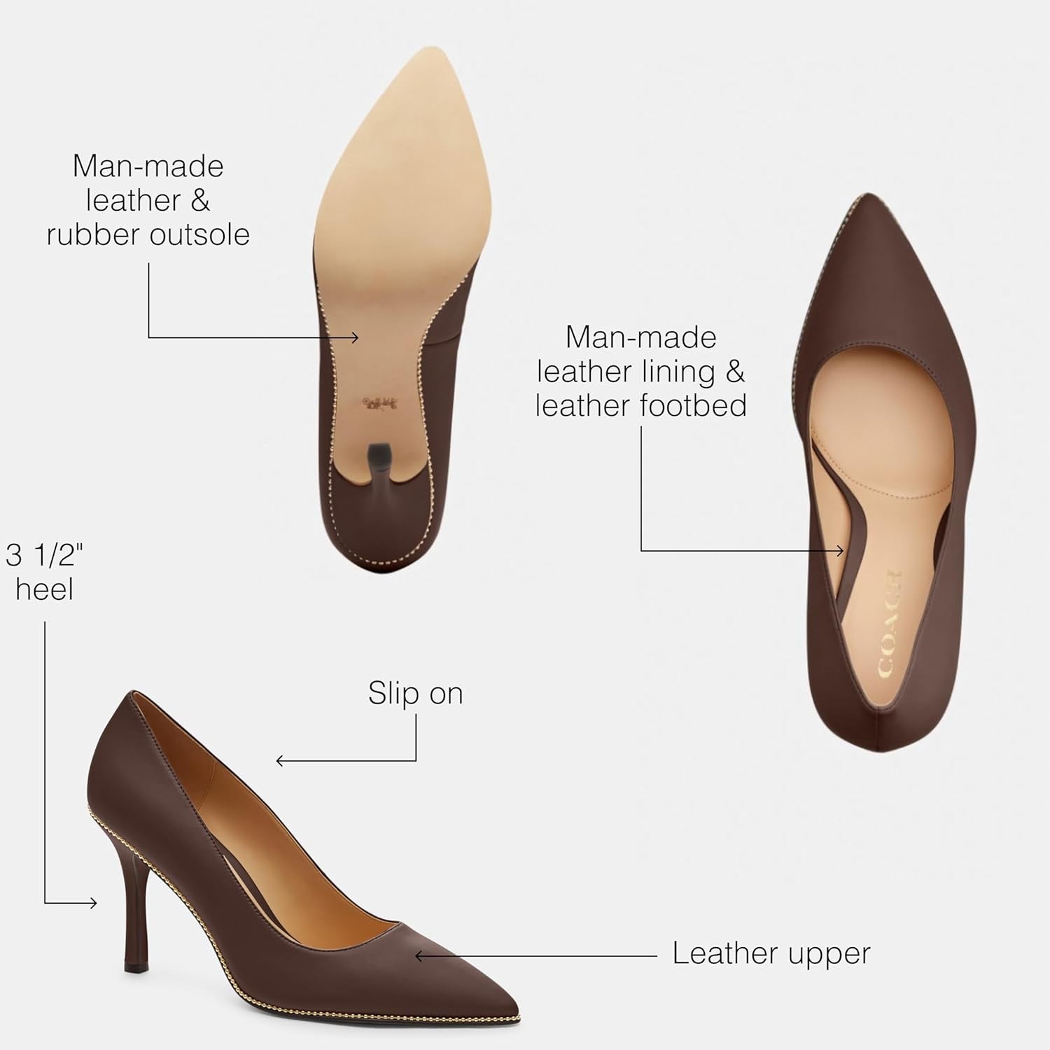 Coach Samantha Leather Pump