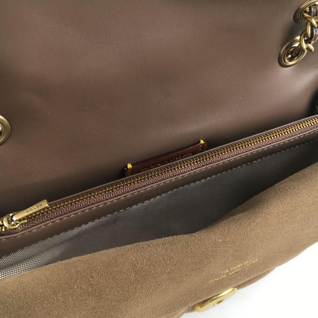 COACH  Tabby Shoulder Bag 26 With Quilting Suede Brown CW620 Outlet NEW