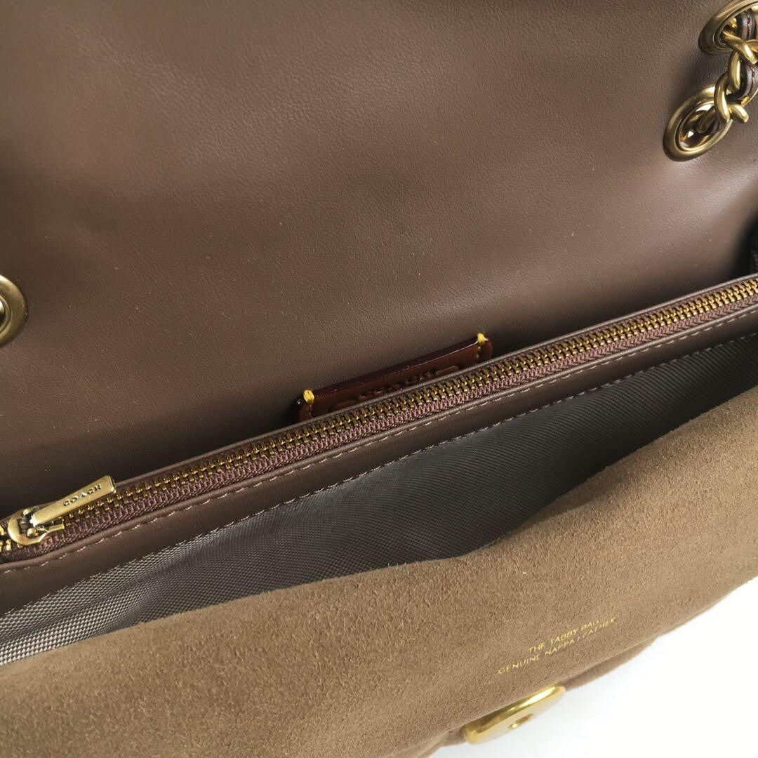 COACH  Tabby Shoulder Bag 26 With Quilting Suede Brown CW620 Outlet NEW