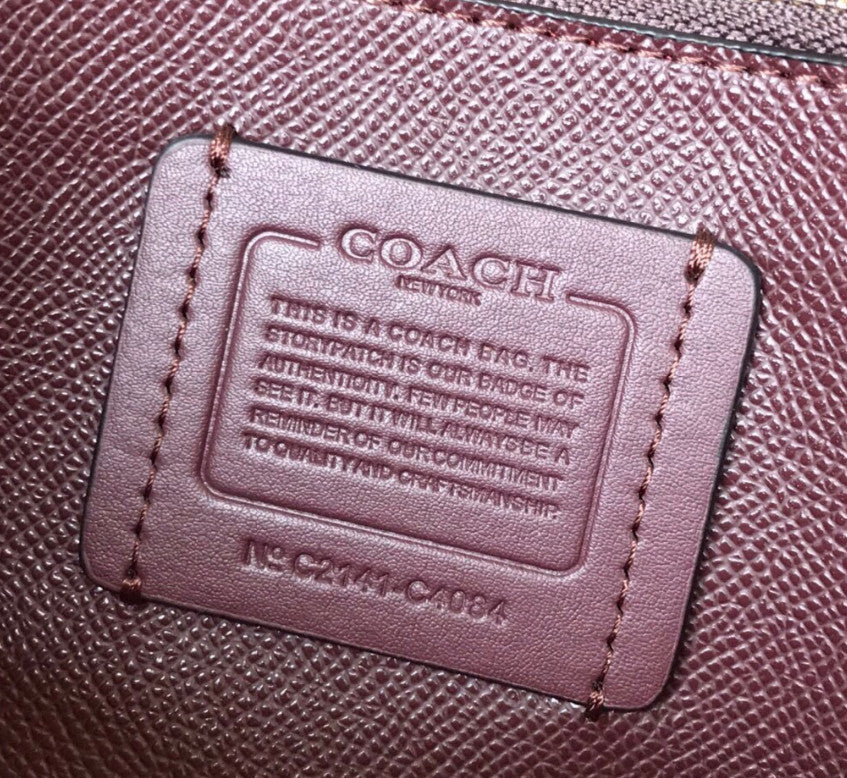 COACH Mollie Tote 25 Shoulder Bag C4084 Black True Red Outlet New